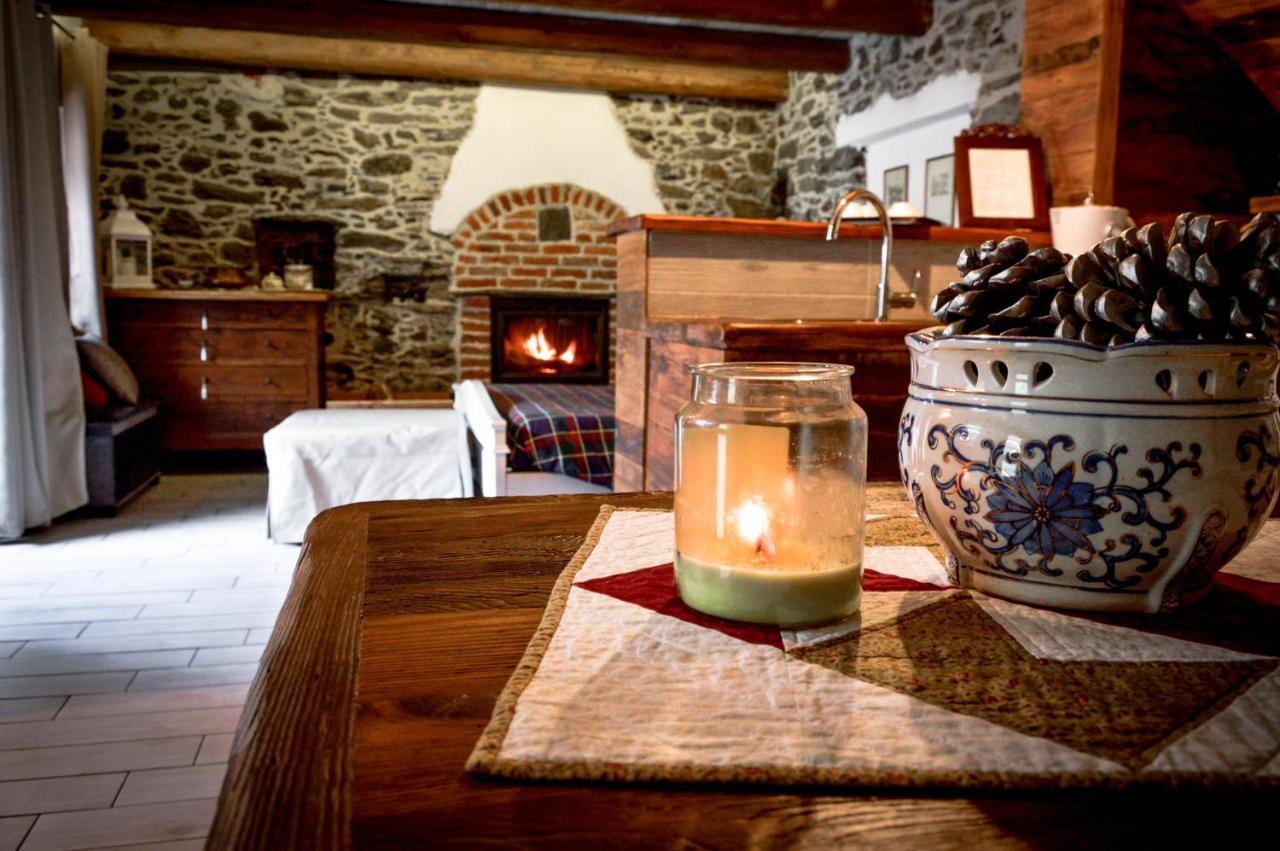 Chalet In Pietra E Legno Con Caminetto Inverso Pinasca Dış mekan fotoğraf
